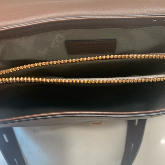 Rag and Bone Brown Leather Suede Saddle Crossbody Bag - Picture 8 of 11